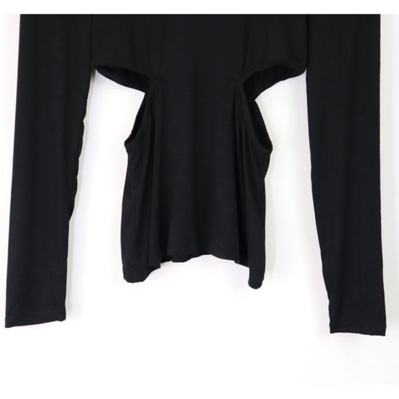 NWT Lovers + Friends Isana Turtleneck Cut Out Long Sleeve Top Black Small - Picture 6 of 9